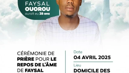 Hommage à Faysal Ouorou décédé suite à une bavure policière: une cérémonie de prière organisée demain jour de son anniversaire