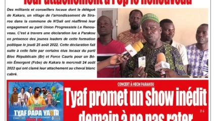 UNE DU VENDREDI 26 AOÛT 2022