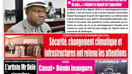 UNE DU VENDREDI 23 JUIN 2023