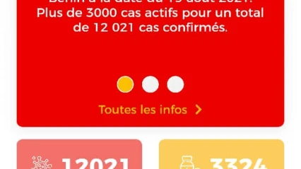 SITUATION DU CORONAVIRUS AU BENIN: Plus de 12 000 cas enregistrés dont 8 572 guéris et 125 décès