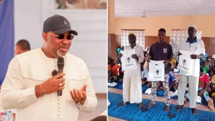 Ramadan/Dons de repas d&rsquo;Iftar aux musulmans de Djougou: Richard Boni Ouorou rompt le jeûne avec plus de 15 000 musulmans 