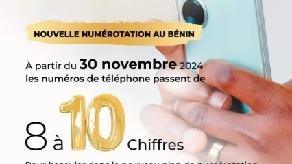 BÉNIN   Les numéros de téléphone passent à 10 chiffres le 30 novembre 
