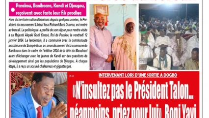 Parution du lundi 15janvier 2024