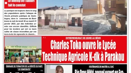 UNE DU VENDREDI 3 FÉVRIER 2023