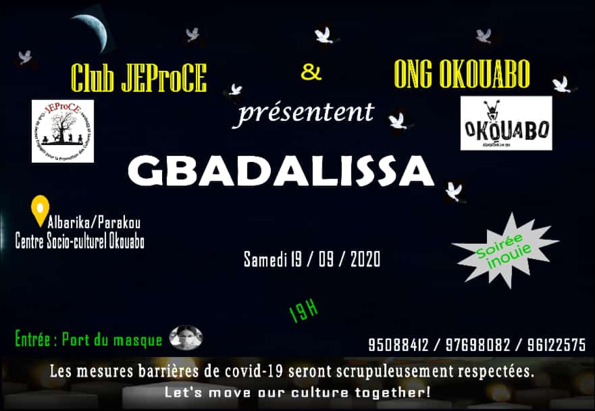 SOIRÉE CULTURELLE À PARAKOU : Gbadalissa, le rendez-vous de ce samedi