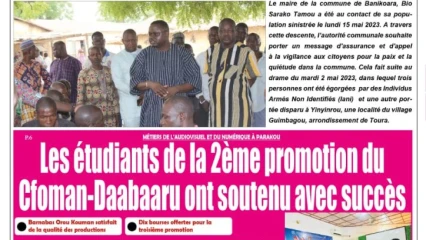 UNE DU MARDI 16 MAI 2023