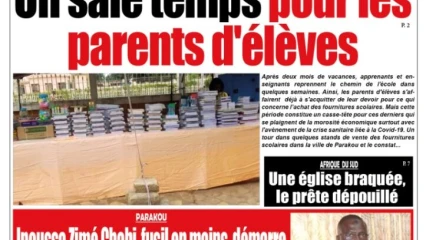 Parution du mercredi 01 septembre 2021