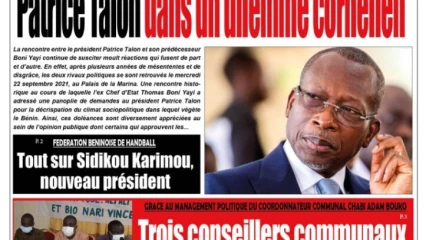 Parution du lundi 27 septembre 2021