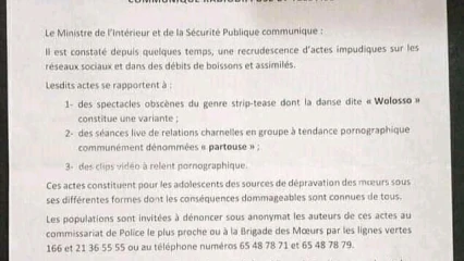 ACTES IMPUDIQUES SUR LES RÉSEAUX SOCIAUX ET DANS LES DEBITS DE BOISSONS : Le ministre Sacca Lafia prévient