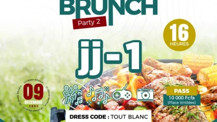 GRAND BRUNCH ORGANISÉ PAR KAYR GROUPE A PARAKOU  : Tous en blanc demain à Freedom House hôtel  . Prenez vos tickets à 10.000f avant qu&rsquo;il ne soit tard