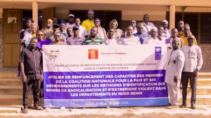 PRÉVENTION ET LUTTE CONTRE L&rsquo;EXTRÉMISME VIOLENT : Le Pnud et le royaume de Danemark outillent les Osc du Nord-Bénin