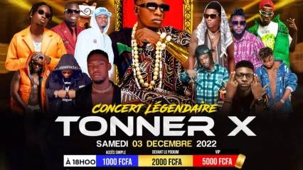 CONCERT LÉGENDAIRE DE TONNER X À PARAKOU : Retrouvez Tyaf, Nikanor, Djangou et bien d&rsquo;autres sur la même scène le samedi prochain