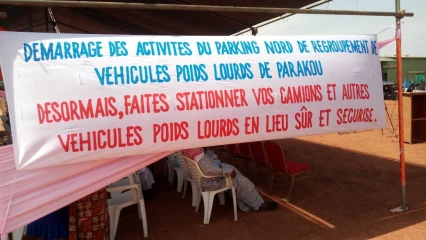 DÉMARRAGE DES ACTIVITÉS DU PARKING NORD DE REGROUPEMENT DES VÉHICULES POIDS LOURDS DE PARAKOU