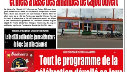 UNE DU JEUDI 18 AOÛT 2022