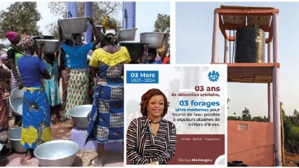 DEPUIS SA CELLULE OÙ ELLE CROUPIT DEPUIS 3 ANS,  Reckya Madougou offre de l&rsquo;eau potable aux populations de Gogounou, Allada et Bantè