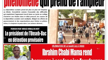 UNE DU JEUDI 6 OCTOBRE 2022