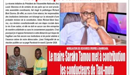 Parution du mercredi 03 janvier 2024