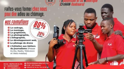 FORMATION AUX MÉTIERS DE L&rsquo;AUDIOVISUEL ET DU NUMÉRIQUE A PARAKOU : Les inscriptions se poursuivent au Cfoman-Daabaaru jusqu&rsquo;au 30 avril