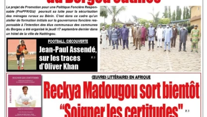 Parution du vendredi 18 septembre 2020