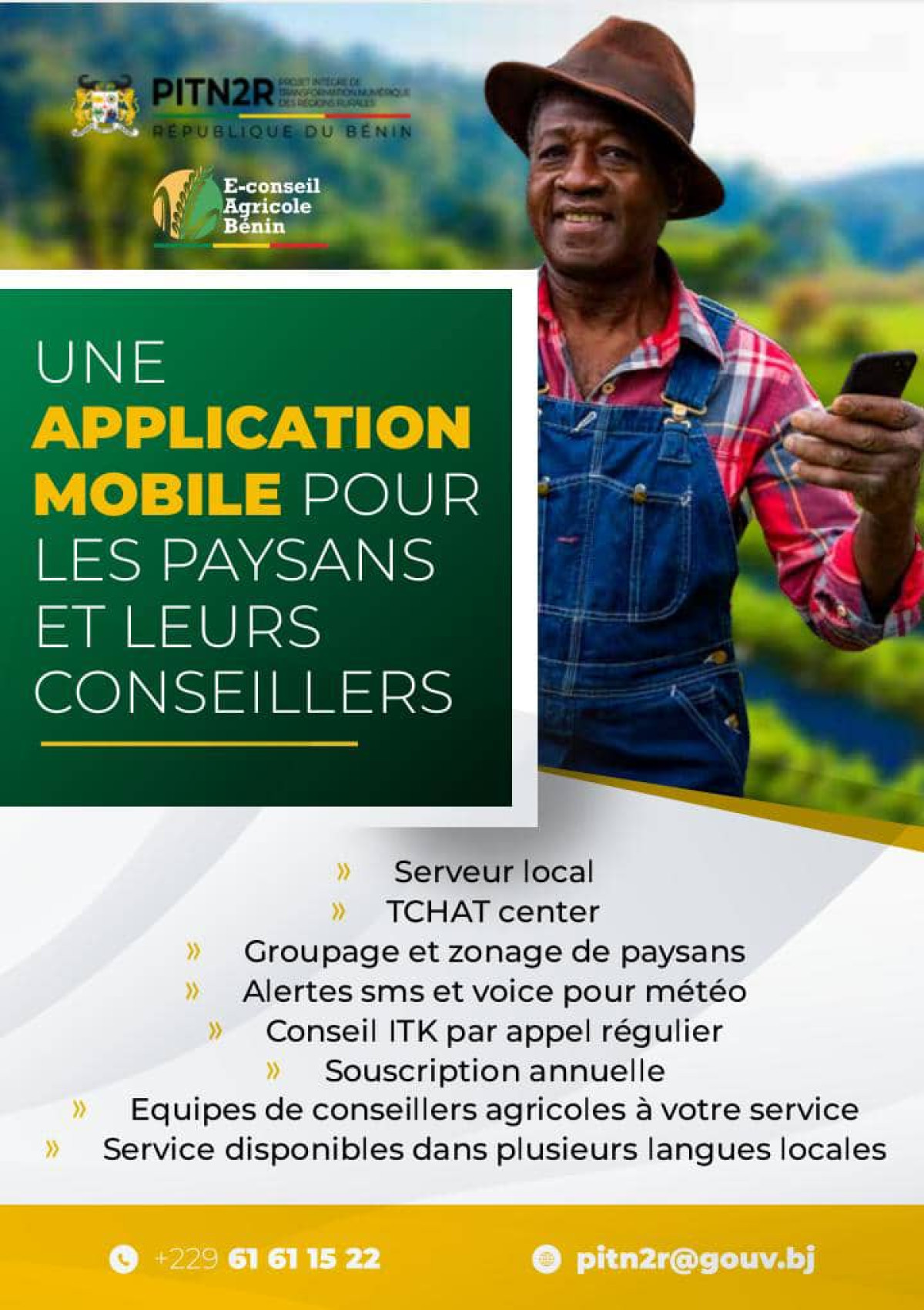 PITN2R AU NORD-BÉNIN : Une application mobile pour les paysans et leurs conseillers disponible