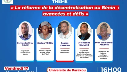 SOIRÉE POLITIQUE CAMPUS :  La réforme de la décentralisation au Bénin en débat cet après midi à Parakou