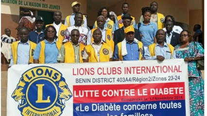 CÉLÉBRATION EN DIFFÉRÉ DE LA JOURNÉE INTERNATIONALE DE LUTTE CONTRE LE DIABÈTE :  Les Lions clubs des zones 23 et 24 sensibilisent les populations de Bembéréké