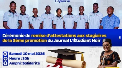 Université de Parakou/Remise d&rsquo;attestations au journal l&rsquo;Étudiant Noir: Angela Kpéidja de la Srtb, marraine de l&rsquo;événement