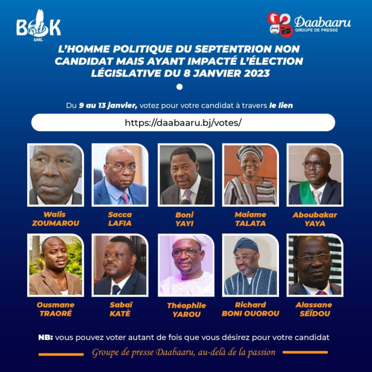 BÉNIN/ÉLECTIONS LÉGISLATIVES DU 8 JANVIER DERNIER DANS LE SEPTENTRION : Voici la personnalité politique ayant impacté la victoire de son parti sans être candidat