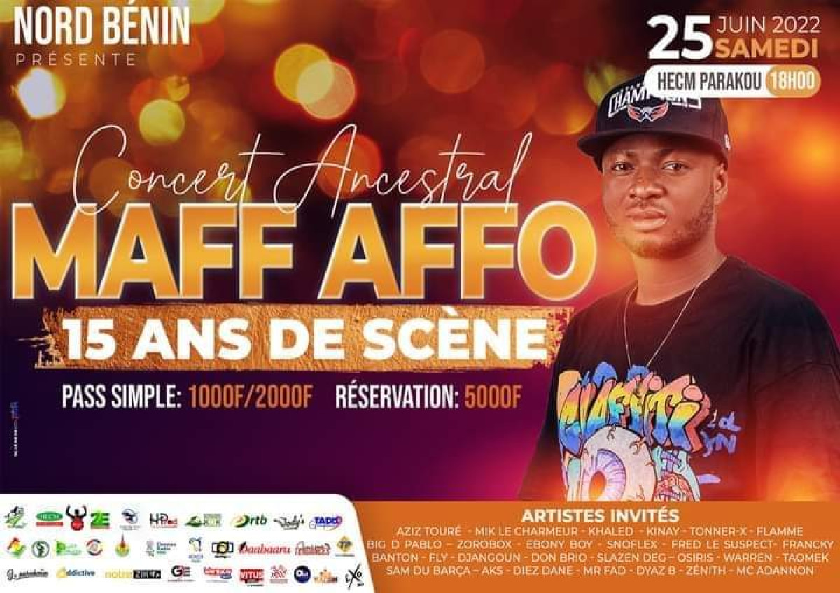 POUR SES 15 ANNÉES DE CARRIÈRE : Maff Affo sur scène  le samedi prochain à Parakou