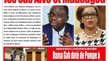 UNE DU JEUDI 16 JUIN 2022