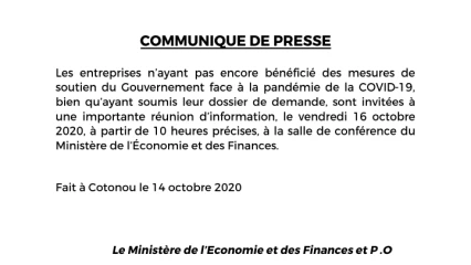 SOUTIEN GOUVERNEMENTAL AU CORONAVIRUS : Le Mef et des entreprises en conclave demain