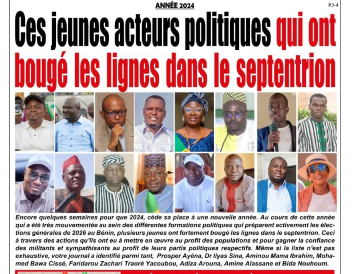 Année 2024: ces jeunes acteurs politiques qui ont bougé les lignes dans le septentrion 