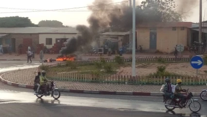 ACCIDENT AU CARREFOUR DAABAARU: Un homme prend feu
