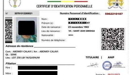 BÉNIN/EN MOINS D’UNE ANNÉE : Plus d’un million du Cnpi délivré en ligne