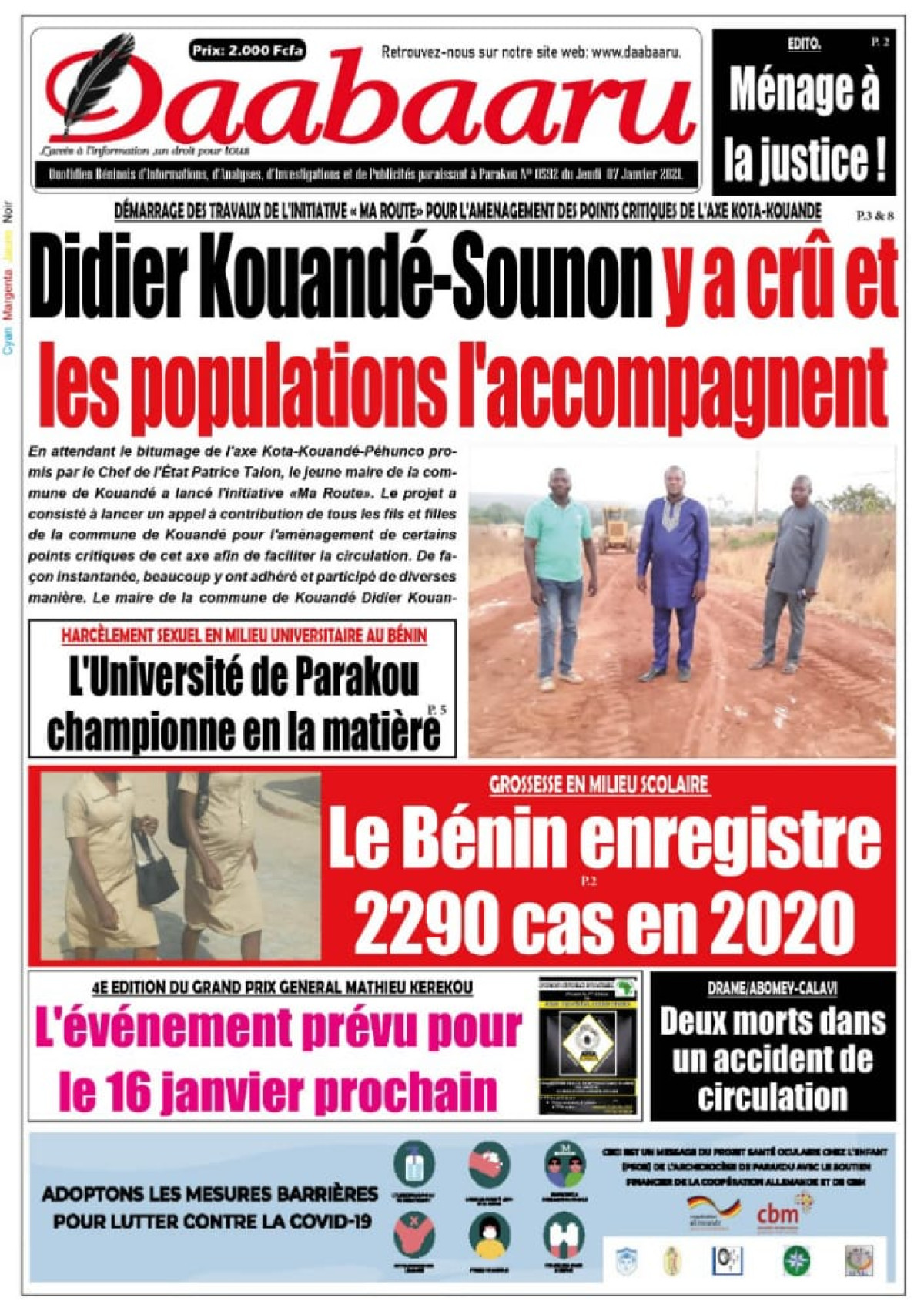 Parution du jeudi 07 janvier 2021