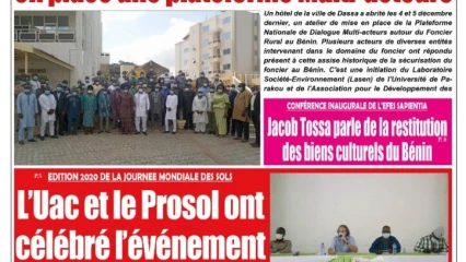 Parution du lundi 07 décembre 2020