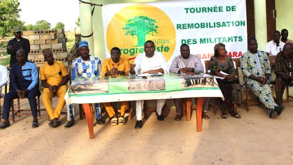TOURNÉE DE GALVANISATION ET DE REMOBILISATION DES MILITANTS UP DE BANIKOARA : Sous le lead de Bio Sarako Tamou, Banikoara vire totalement au jaune