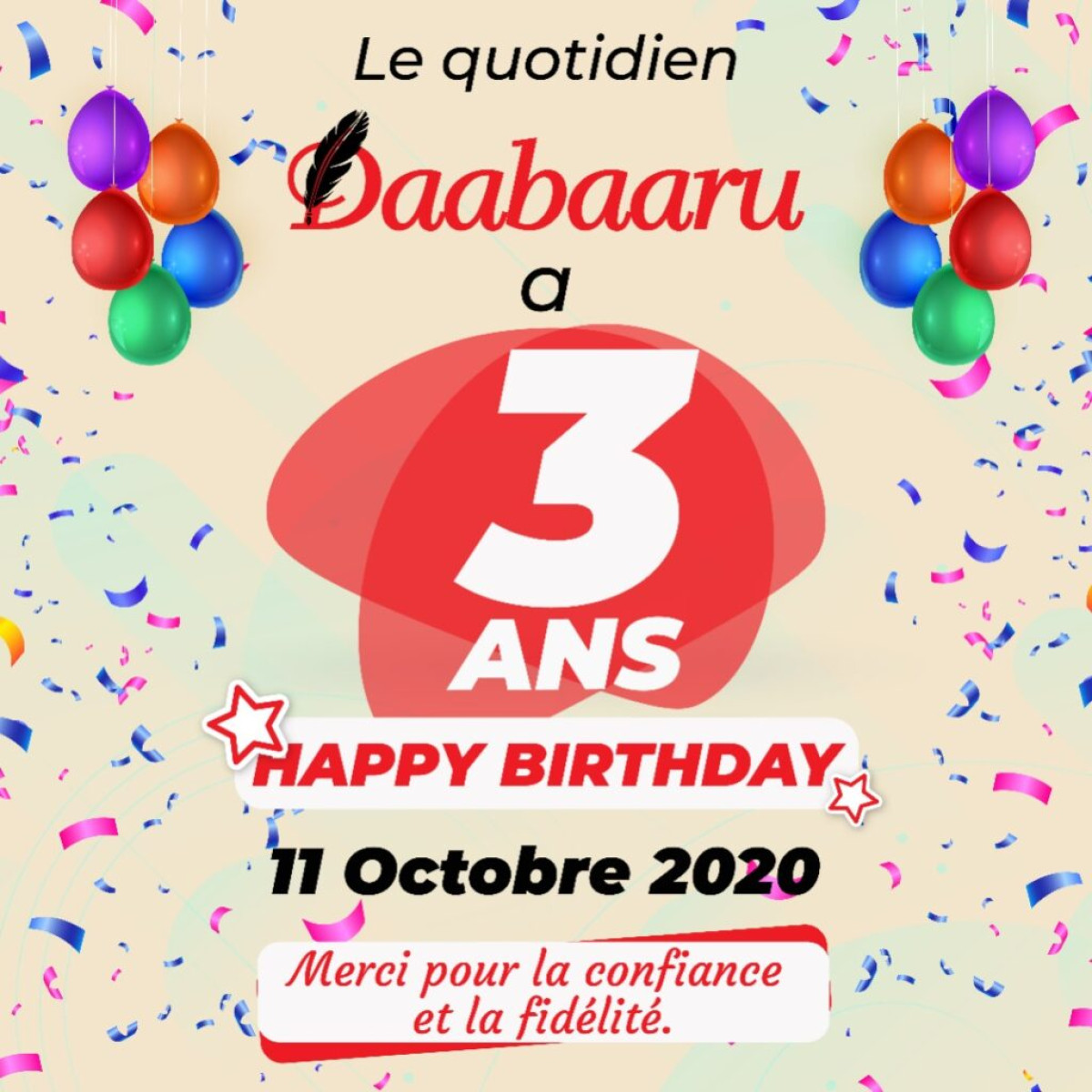 3 ANS DU QUOTIDIEN DAABAARU : Appréciations et suggestions des lecteurs