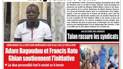 Parution du vendredi 09 octobre 2020