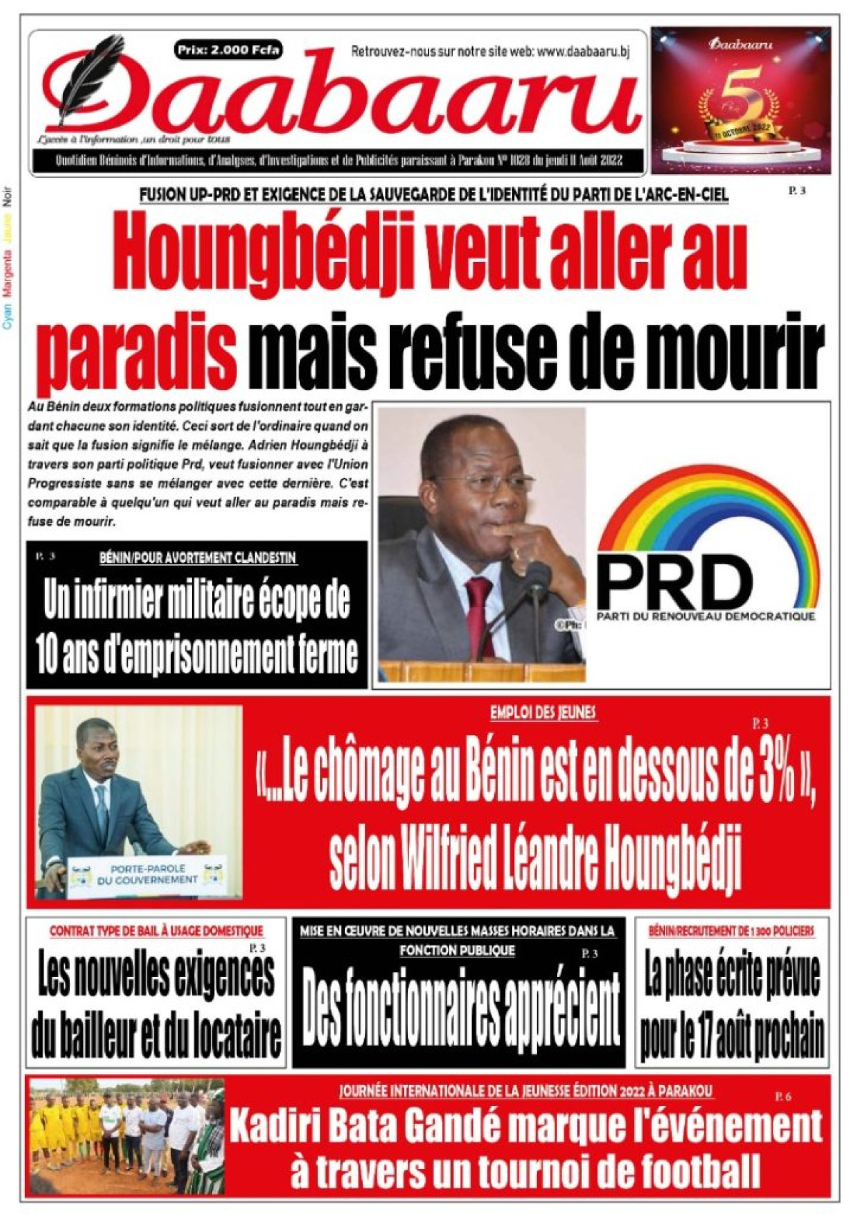 PARUTION DU JEUDI 11 AOÛT 2022