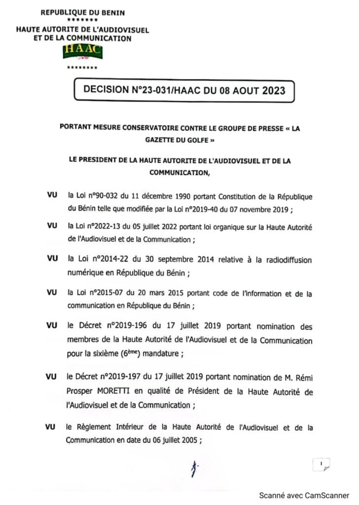 REPROCHÉ D&rsquo;AVOIR FAIT L&rsquo;APOLOGIE DES COUPS D&rsquo;ÉTAT DANS LA SOUS-RÉGION : La Haac suspend les activités d&rsquo;un Groupe de Presse