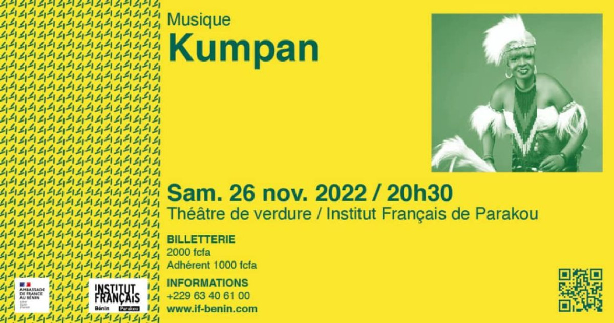 MUSIQUE À PARAKOU : L&rsquo;artiste Kumpan en concert live le samedi 26 novembre prochain  . Billetterie 2000f, adhérent 1000f