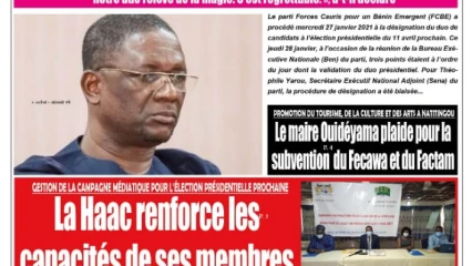 Parution du vendredi 29 janvier 2021