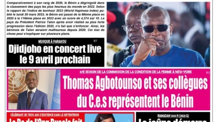 UNE DU MERCREDI 22 MARS 2023