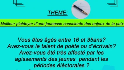 POUR UNE JEUNESSE CONSCIENTE DES ENJEUX DE LA PAIX AU BENIN : L&rsquo;Ong Arc-Tankpewa lance le concours du « Meilleur plaidoyer »