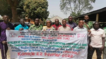 ALIBORI/GRÂCE À L&rsquo;APPUI FINANCIER DU PROSOL/GIZ : L&rsquo;Apida bénéficie de la réalisation des plantations communautaires