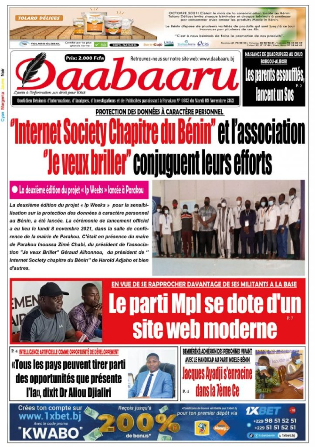 Parution du mardi 09 novembre 2021