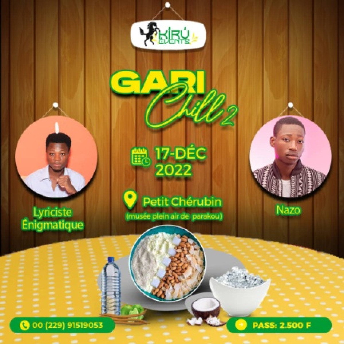 CONCOURS DE GARI CHILL AUX PETITS CHÉRUBINS À PARAKOU : Kirù Évents réédite l’événement le 17 décembre