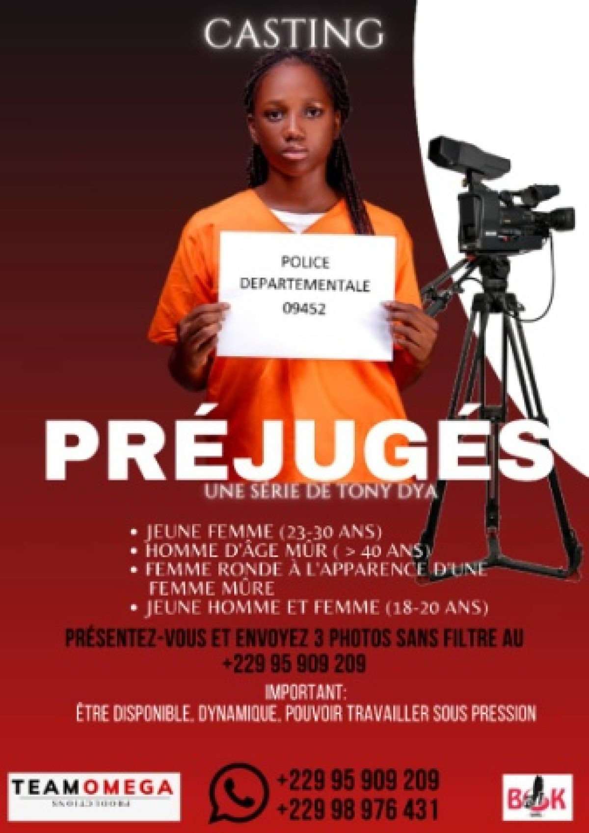 REALISATION DE LA SERIE TELEVISEE ‘’PREJUGES’’A PARAKOU : Le recrutement des acteurs lancé