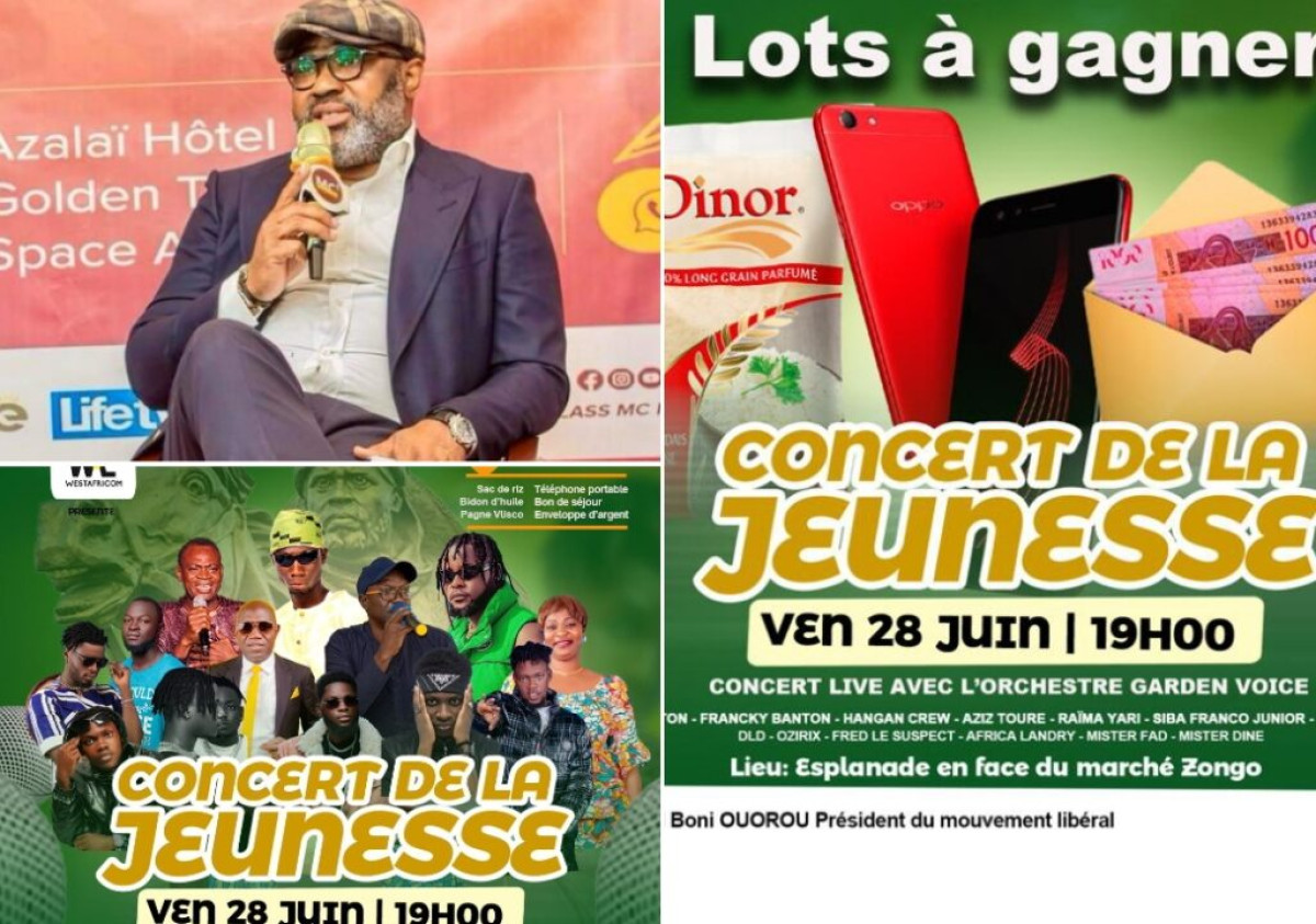 AU PROFIT DE LA POPULATION DE PARAKOU ET SES ENVIRONS : Richard Boni Ouorou offre un géant concert gratuit demain .Plus de 10 artistes attendus pour une ambiance de folie